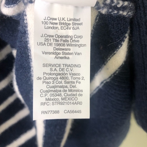 Madewell Cozy Walker Striped Cardigan Open Front Navy Blue White Size XS M0706 - Picture 10 of 11